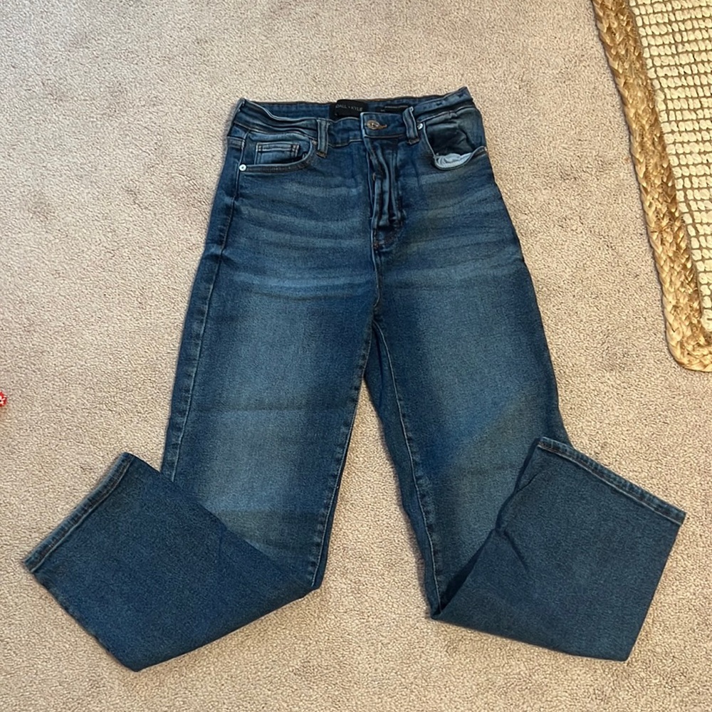 The icon high rise straight jeans